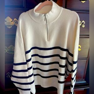 French Mariner 1/4 zip sweater